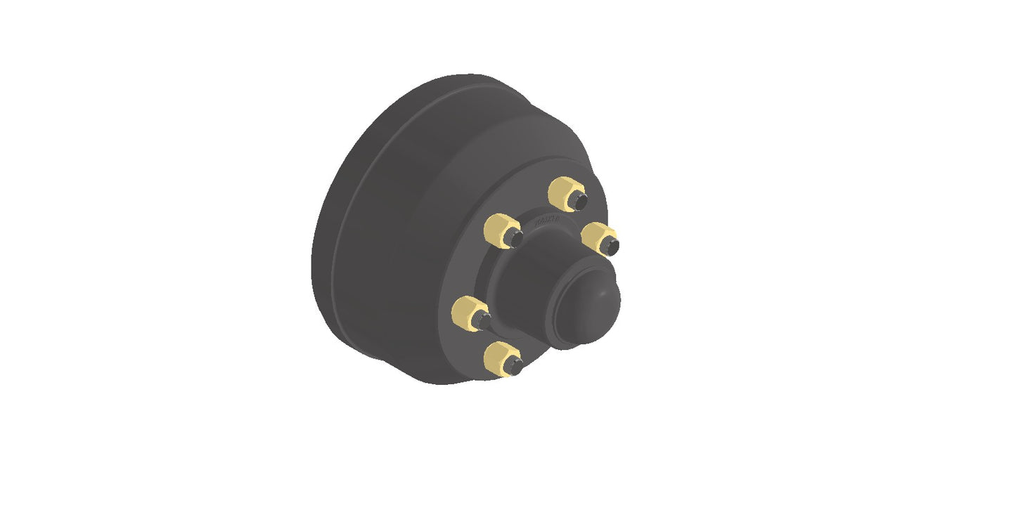 7001 Hub-Drum Complete 6 on 205mm PCD (7/8" Studs - Bedford)