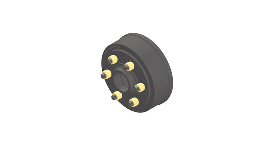 Studded 305x80 Hub-Drum 6 Stud 205mm PCD with Pole Wheel