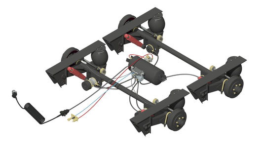 6t Capacity Tandem ABS & Rogers 75mm Rd 6 Stud L/Cruiser Axle