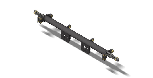 Rogers Welded Jap Axle Beam & Brackets, 6.4t Capacity, 100rd