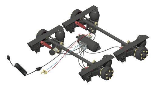 9t Tandem Airbag ABS Kit & Rogers Standard 2300mm/2140mm F/F, 75mm Rd, 4" Slacks, 6 Stud Bedford