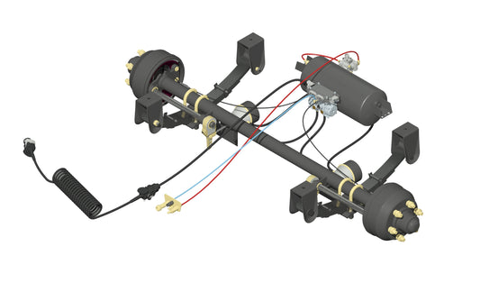 6t single Axle TTK with ABS, 100mm Rd, 6" Slacks, 6 Stud Jap-Dual(6on222.25mm PCD)