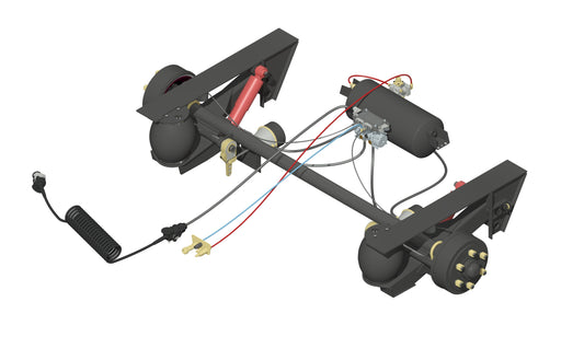 4.5t Single ABS Airbag Suspension Kit & Rogers Bedford 2300mm/2140mm F/F, 75mm Rd, 4" Slacks